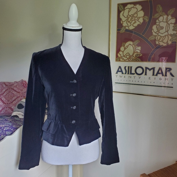 Vtg Nan Duskin Bill Blass Velvet Blazer - Picture 2 of 15